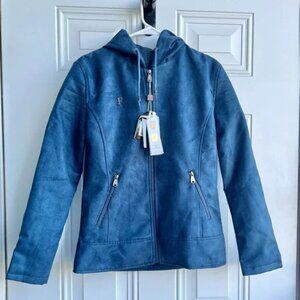 Ferrari Women's Blue Hooded Jacket Medium
